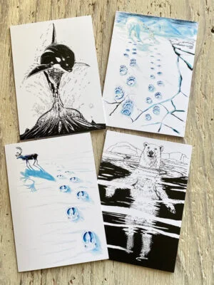 Arctic life art cards