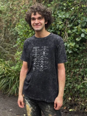 British Bats T-shirt - mottled Black