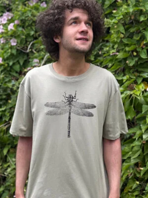 Dragonfly T-shirt olive green