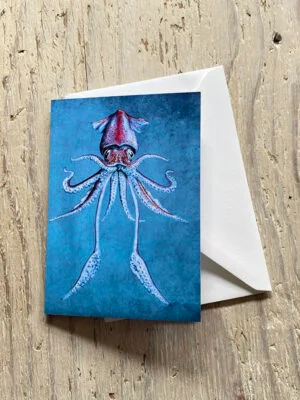 Lesser Flying Squid Greetings Card